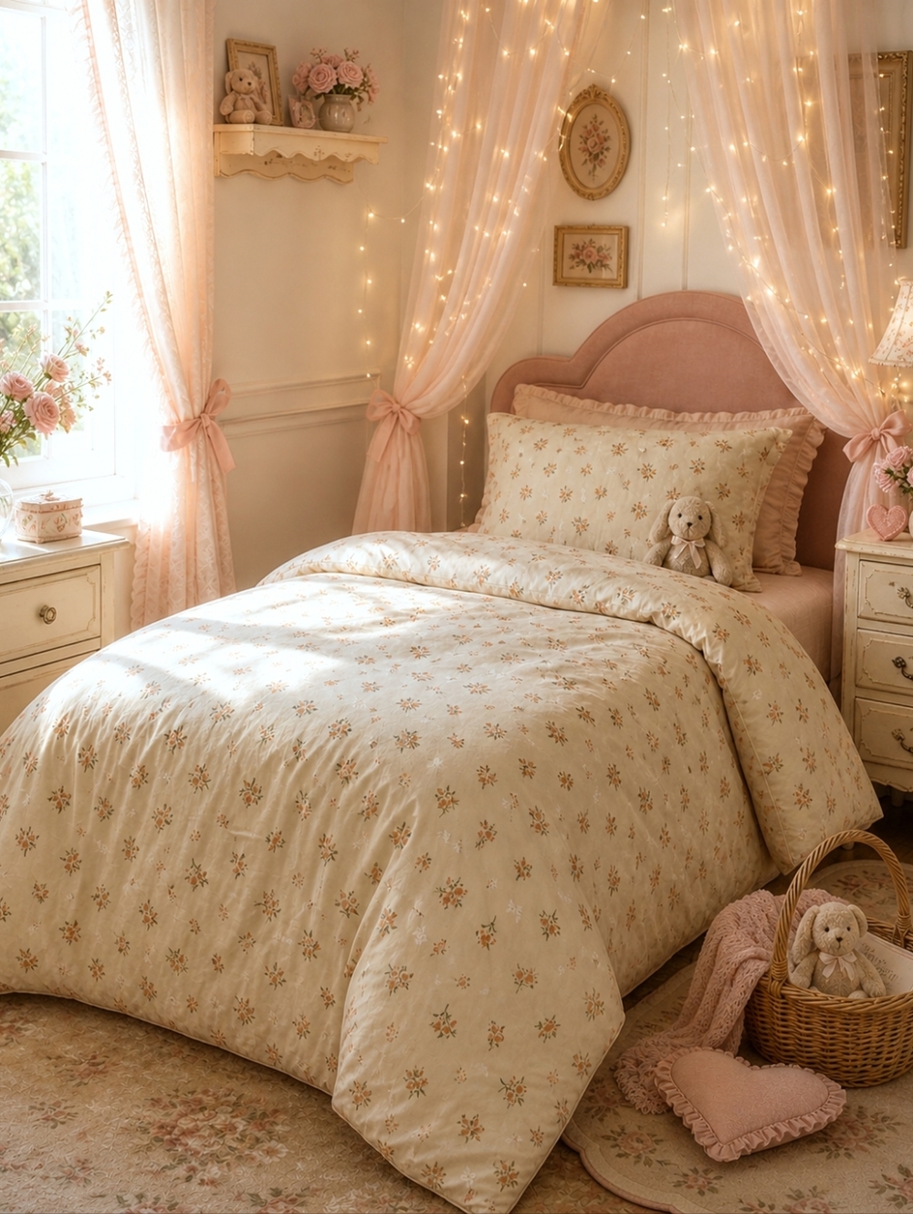 Vintage-Inspired Floral Duvet Set